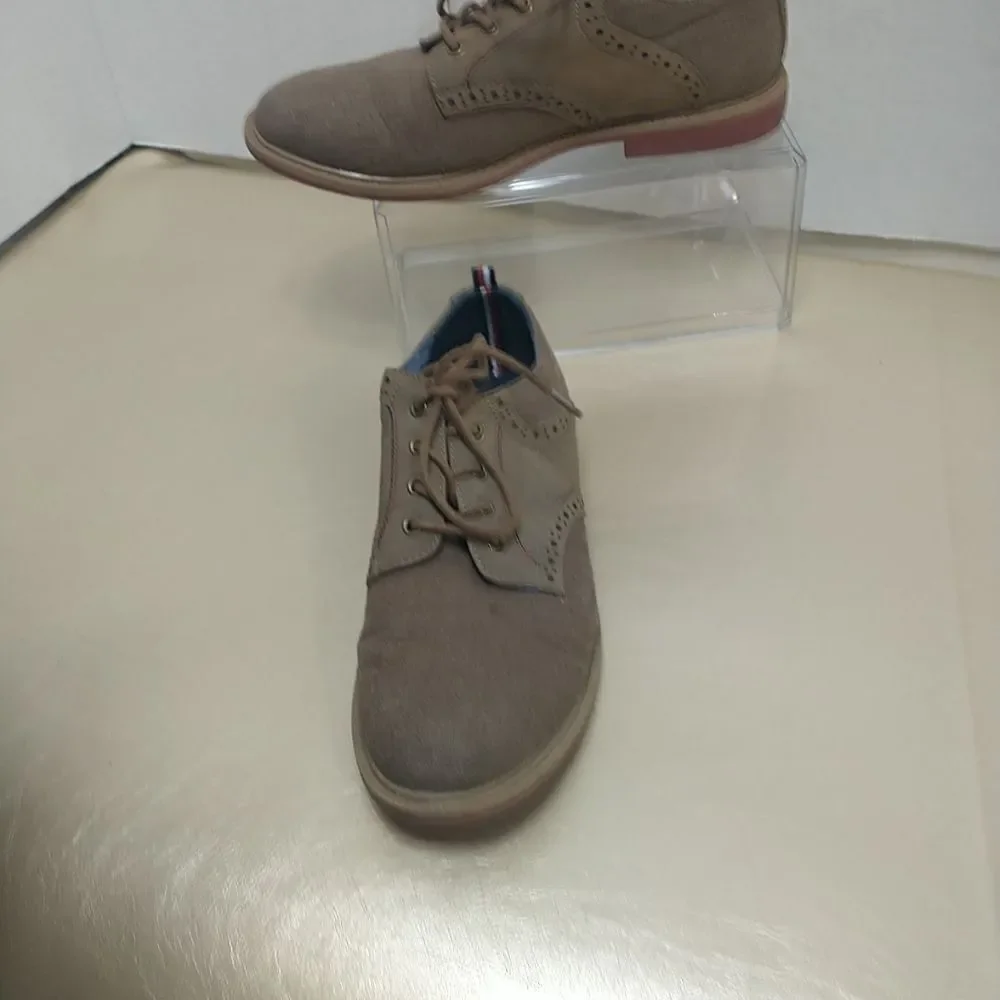Tommy Hilfiger Michael Saddle Oxford Boy's Shoes SZ 4 brown.